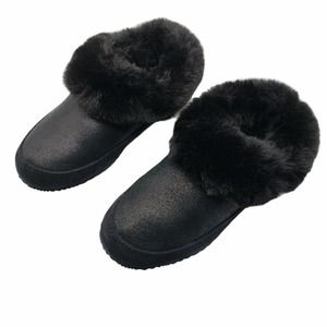 SOREL Go Coffee Run Me Black Slippers 7 faux fur